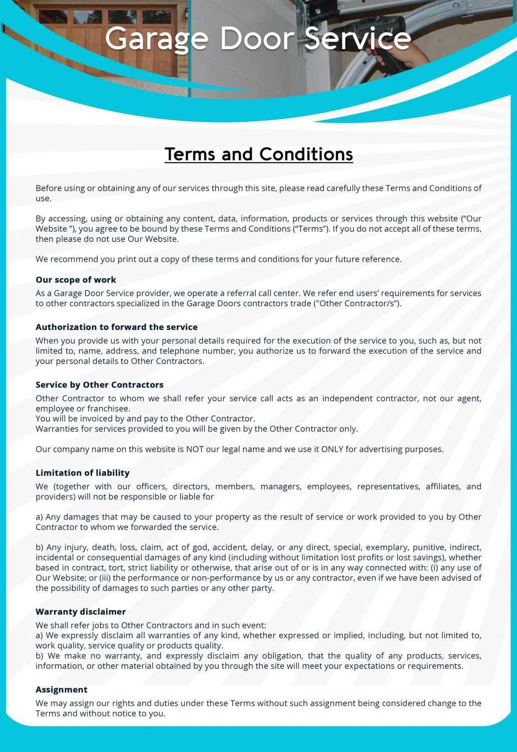 Capitol Garage Door Service Tempe, AZ 480-999-2681 - terms-gr-10m